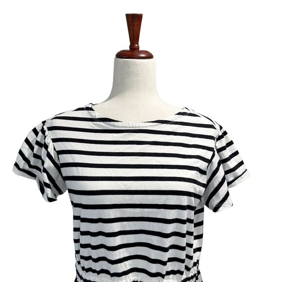 Kate Spade New York Medium Stripe Drop Shoulder Dress Women's Midi Summer Preppy - Picture 7 of 10